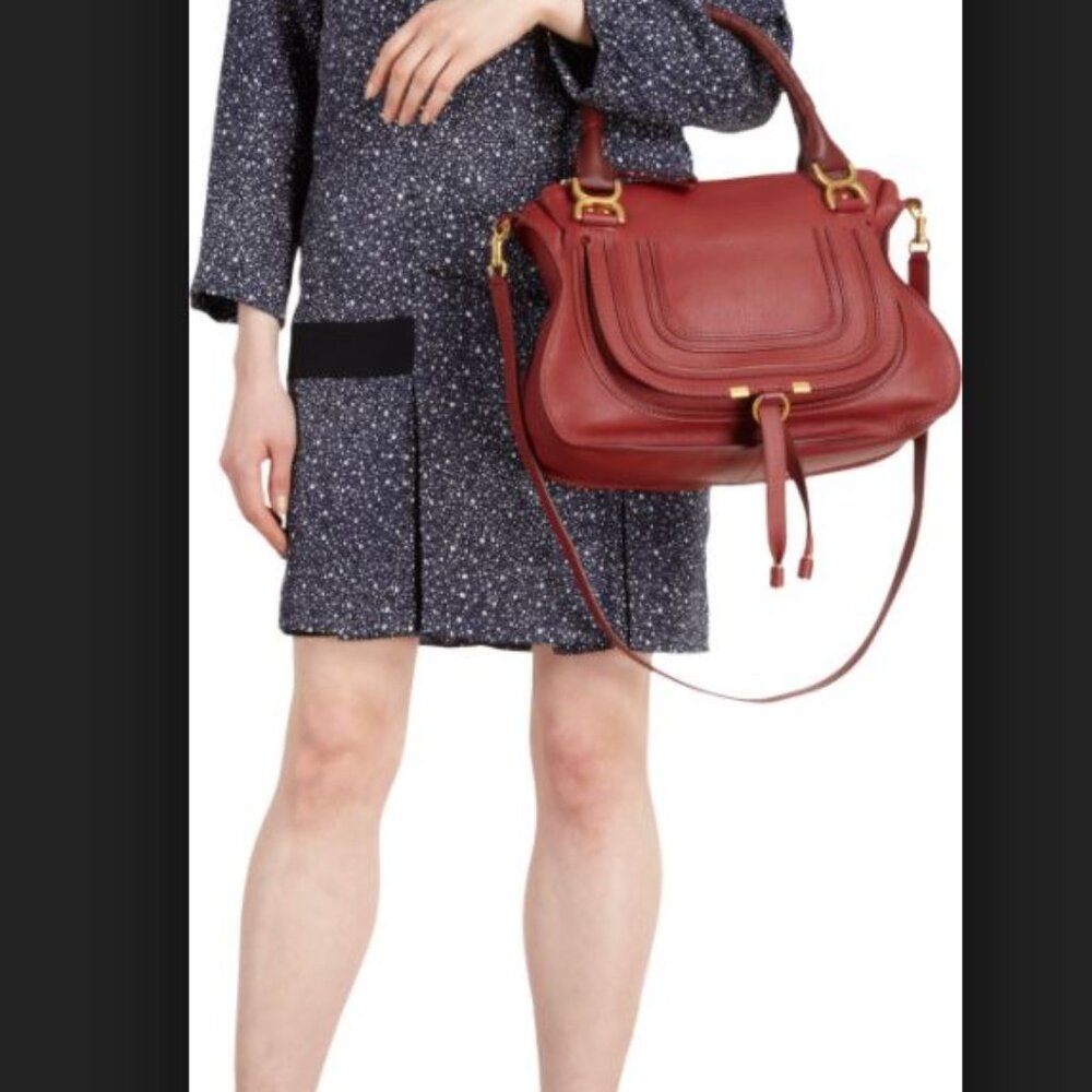 Chloé Marcie Medium Tote, Berry in Excellent Condition
